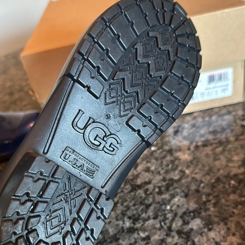 UGG Glossy Blue Waterproof Boots EUC 8-8.5